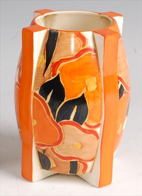 Lot 40 - A 1930s Clarice Cliff pottery 'rocket' vase,...