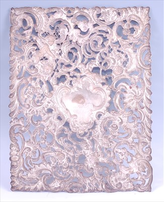 Lot 1151 - A late Victorian silver embossed panel,...