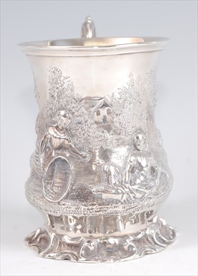Lot 1159 - An early Victorian silver christening mug, the...