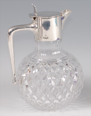 Lot 1162 - A late Victorian cut glass and silver mounted...