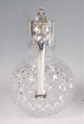 Lot 1162 - A late Victorian cut glass and silver mounted...
