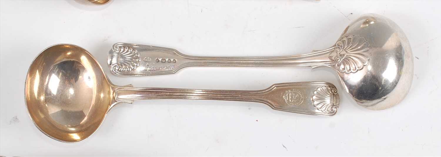 Lot 1165 - A pair of early Victorian sauce ladles, in the...