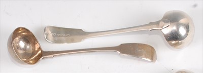 Lot 1164 - A pair of William IV silver sauce ladles, in...