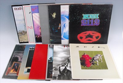 Lot 574 - Rush, a collection of LP's, 12" and 7" records to include
