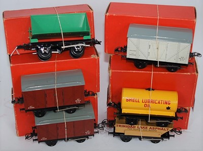 Lot 364 - Six Hornby No. 50 wagons period 1957-69: 2x...