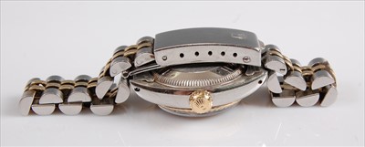 Lot 1252 - A lady's bi-metal Rolex Oyster Perpetual...