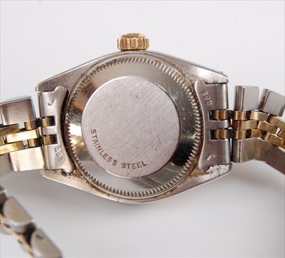 Lot 1252 - A lady's bi-metal Rolex Oyster Perpetual...