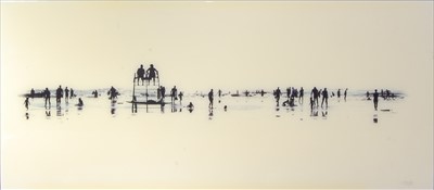 Lot 326 - Marc Harrold - Figures on the Beach, limited...