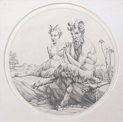 Lot 1381 - Stephen Gooden (1892-1955) - The Satyrs, line...