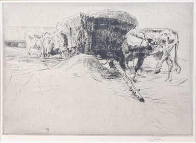 Lot 1384 - John Nicolson (1891-1951) - On a Basque farm,...