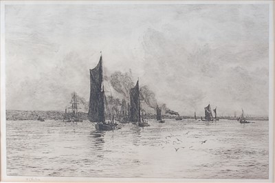 Lot 1391 - William Lionel Wyllie (1851-1931) - Sailing...