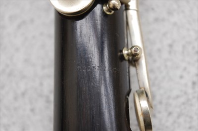 Lot 508 - A pair of Boosey & Co Ltd rosewood two piece clarinets