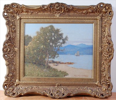 Lot 1401 - Tom Robertson (1850-1947) - Loch Linnhe, oil...