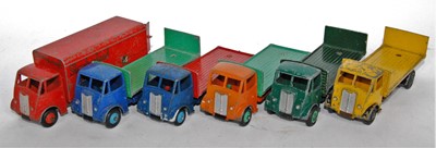 Lot 1907 - Six various play worn Dinky Toy guy van and...