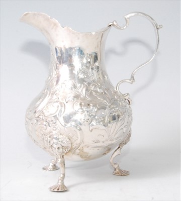 Lot 1169 - An early Victorian silver cream jug, of helmet...