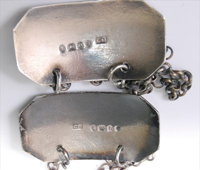 Lot 1176 - A pair of George IV silver decanter collars,...