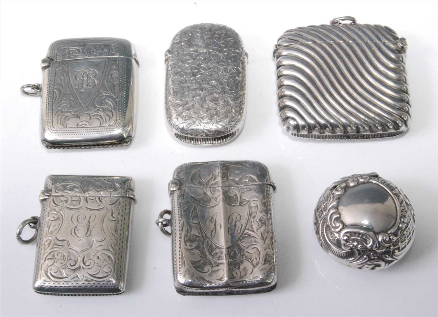 Lot 1187 - A late Victorian silver vesta case, having...