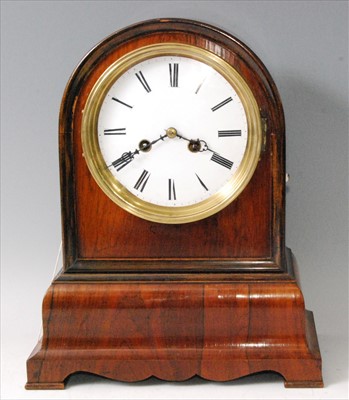 Lot 1452 - A Victorian rosewood dome topped mantel clock,...