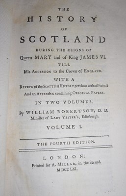 Lot 1058 - ROBERTSON, William. The History of Scotland...
