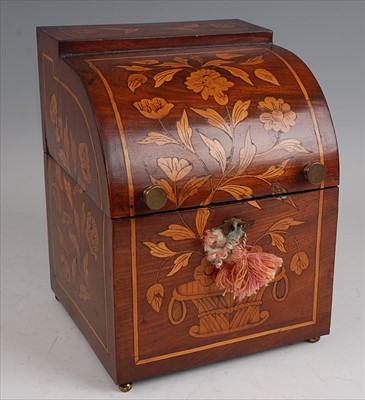 Lot 1282 - An early 19th century Dutch walnut and floral...