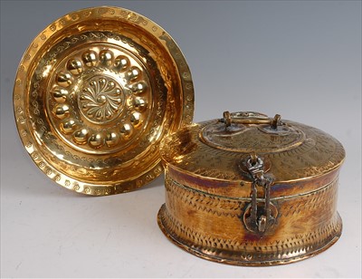 Lot 1315 - A 19th century Nuremburg brass bowl, having...