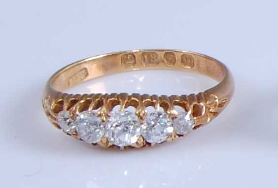 Lot 1208 - An 18ct yellow gold late Victorian diamond...