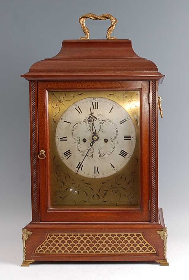 Lot 2556 - A 19th century mahogany cased bracket clock,...