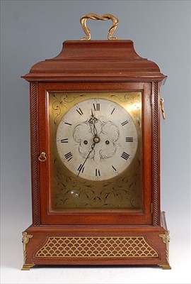 Lot 1349 - A 19th century mahogany cased bracket clock,...