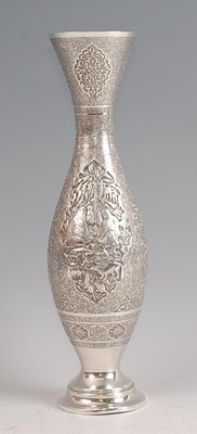 Lot 249 - An early 20th century Persian white metal vase,...