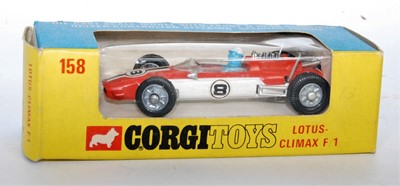 Lot 1633 - A Corgi Toys No. 158 Lotus Climax F1 race car...