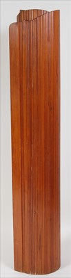 Lot 345 - A French Art Deco pitch pine tambour dressing...