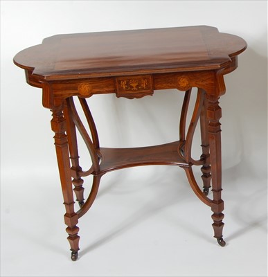 Lot 1510 - A late Victorian rosewood centre table, having...