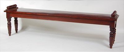 Lot 1504 - A Victorian style mahogany window seat, of...