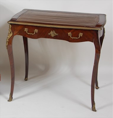 Lot 1489 - A French Napoleon III rosewood and brass...