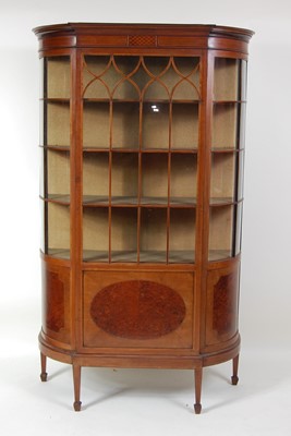 Lot 1506 - An Edwardian mahogany and inlaid breakfront...