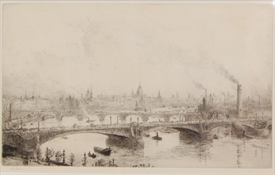 Lot 1446 - William Lionel Wyllie (1851-1931) - The Thames...