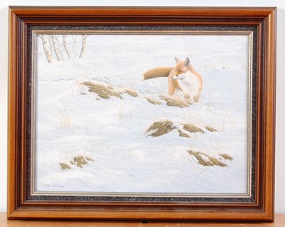 Lot 1370 - Jerry S. Waide (b.1948) - Fox in a winter...