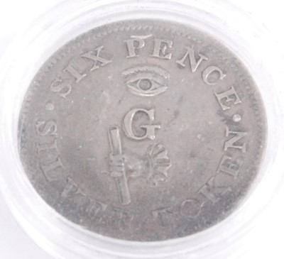 Lot 2222 - Great Britain, 1812 silver sixpence token