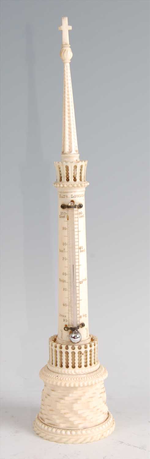 Lot 1293 - Bate of London - a Victorian carved ivory...