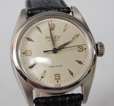 Lot 1251 - A gent's steel cased Rolex Oyster Precision...