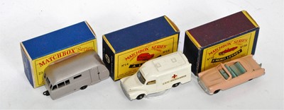 Lot 2317 - Three various boxed partly repainted Matchbox...