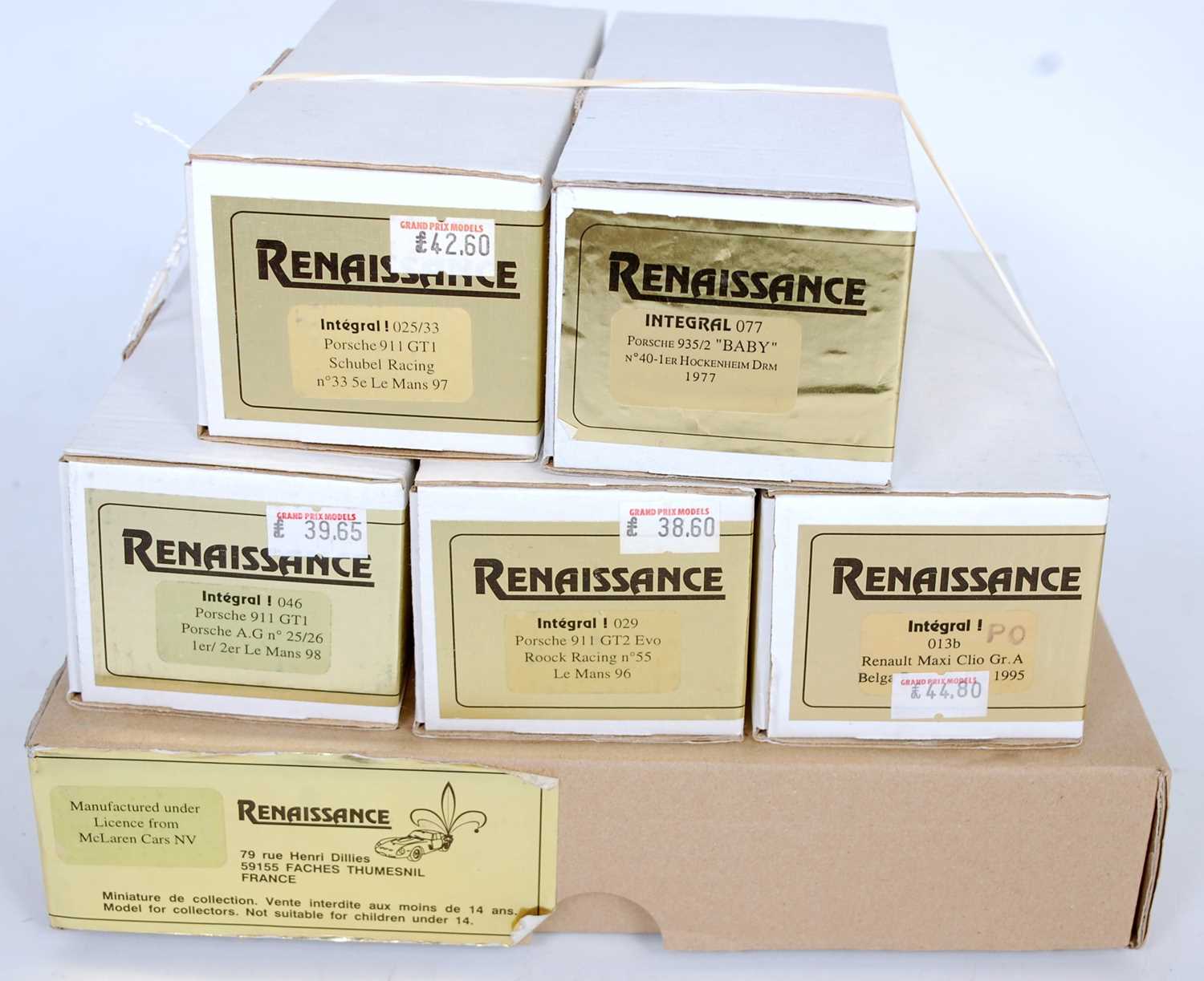 Lot 1581 - Six various boxed as issued Renaissance 1/43...