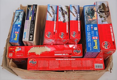 Lot 1583 - Nine various boxed as issued Airfix, Revell...