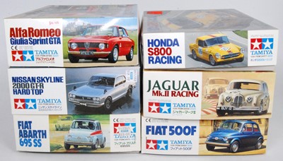 Lot 1588 - A Tamiya 1/12 scale plastic Classic Car and...