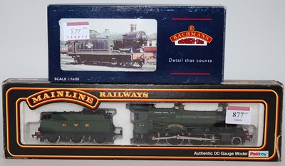 Lot 877 - Two locos Bachmann 32-075 GW green class 56XX...