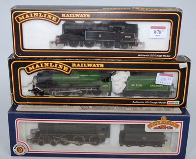 Lot 878 - Three locos - Mainline BR lined black class N2...