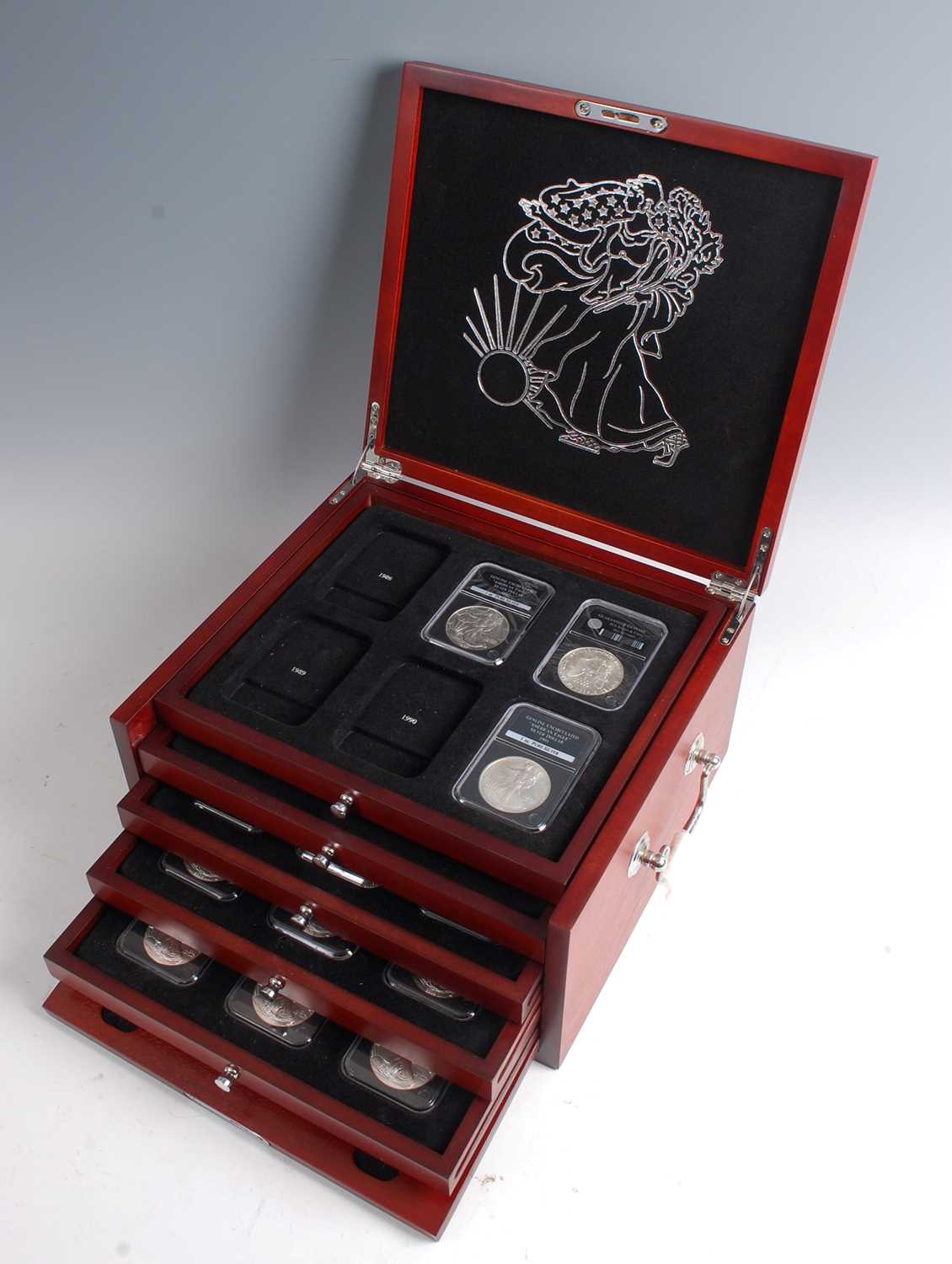 Lot 535 - United States of America, The Complete Uncirculated "American Eagle" Silver Dollar Collection