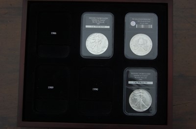 Lot 535 - United States of America, The Complete Uncirculated "American Eagle" Silver Dollar Collection