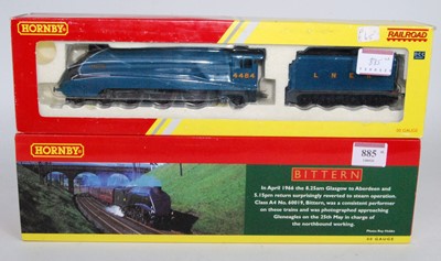 Lot 885 - Two Hornby locos; R2247 BR lined class A4...