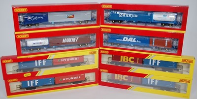 Lot 979 - A quantity of boxed Hornby container wagons...